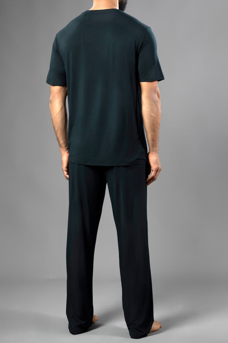 طقم استرخاء  بخامة البامبو - لون أسود