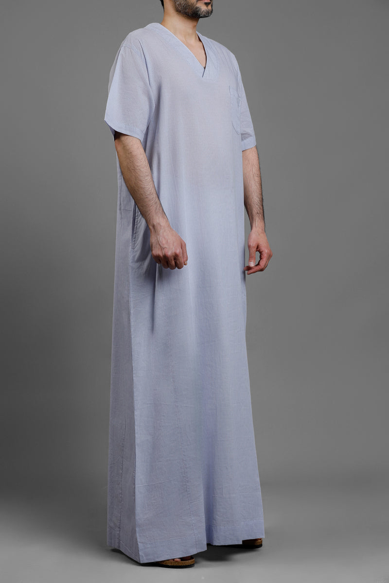 ثوب مريح للبيت بقصة على شكل V