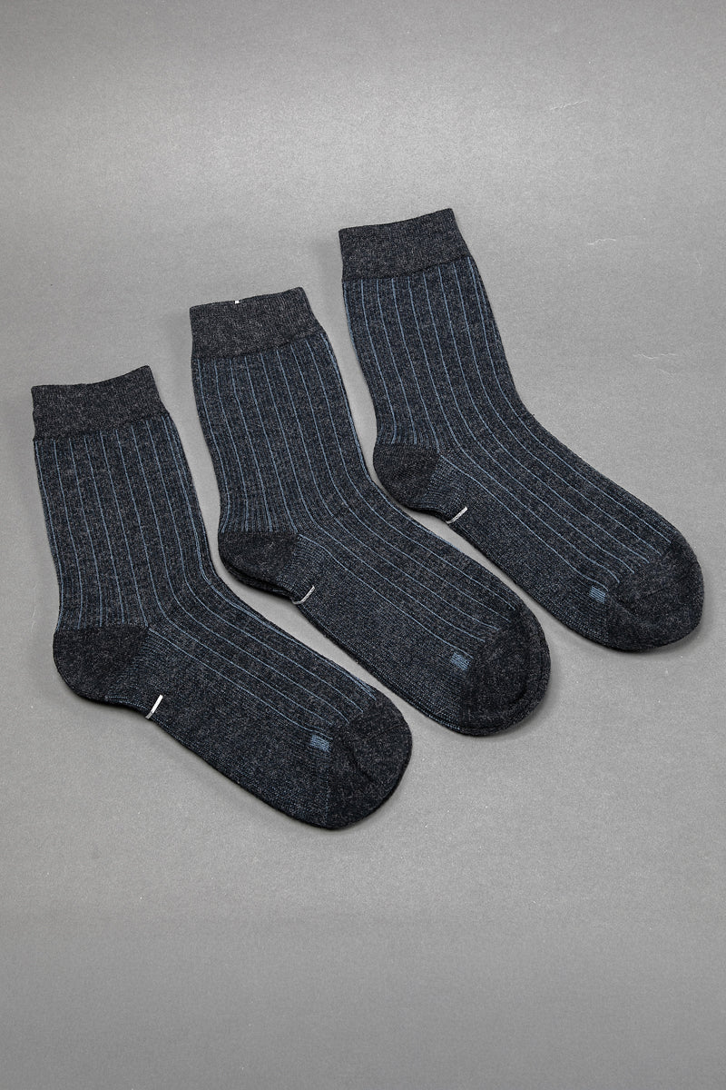 جوارب صوف مضلّعة للرجال – 3 أزواج